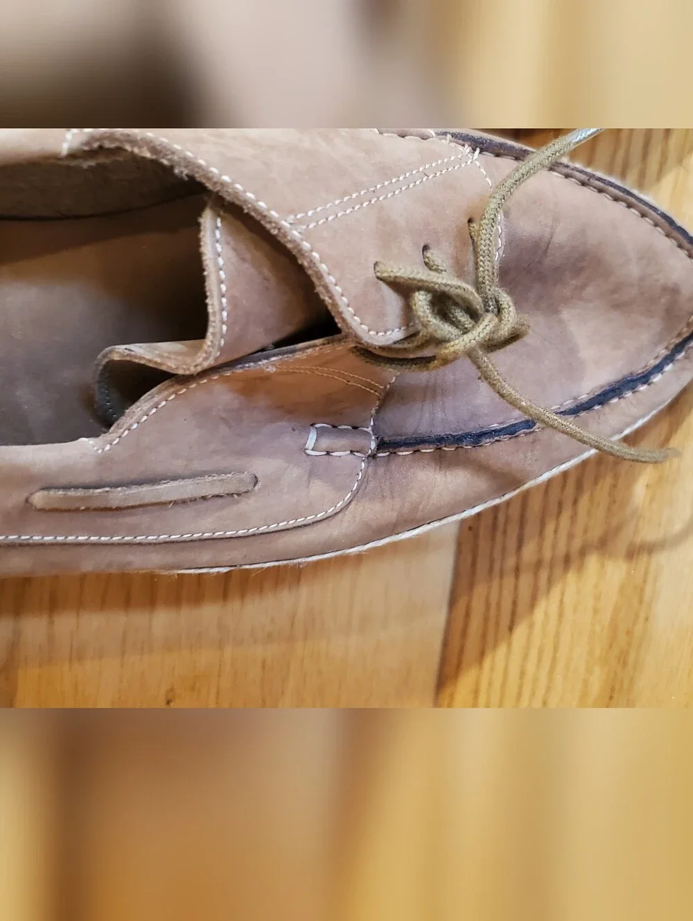 Bally Men's Tan Leather Boat Shoes